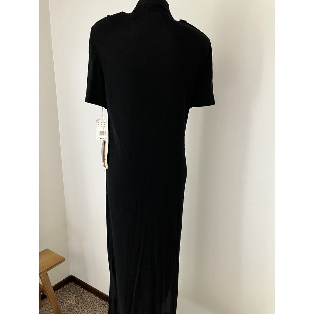 Vintage NWT Maggy London Button Front Short Sleeve Maxi Women's Sz 10 - Picture 6 of 10